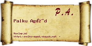 Palku Agád névjegykártya